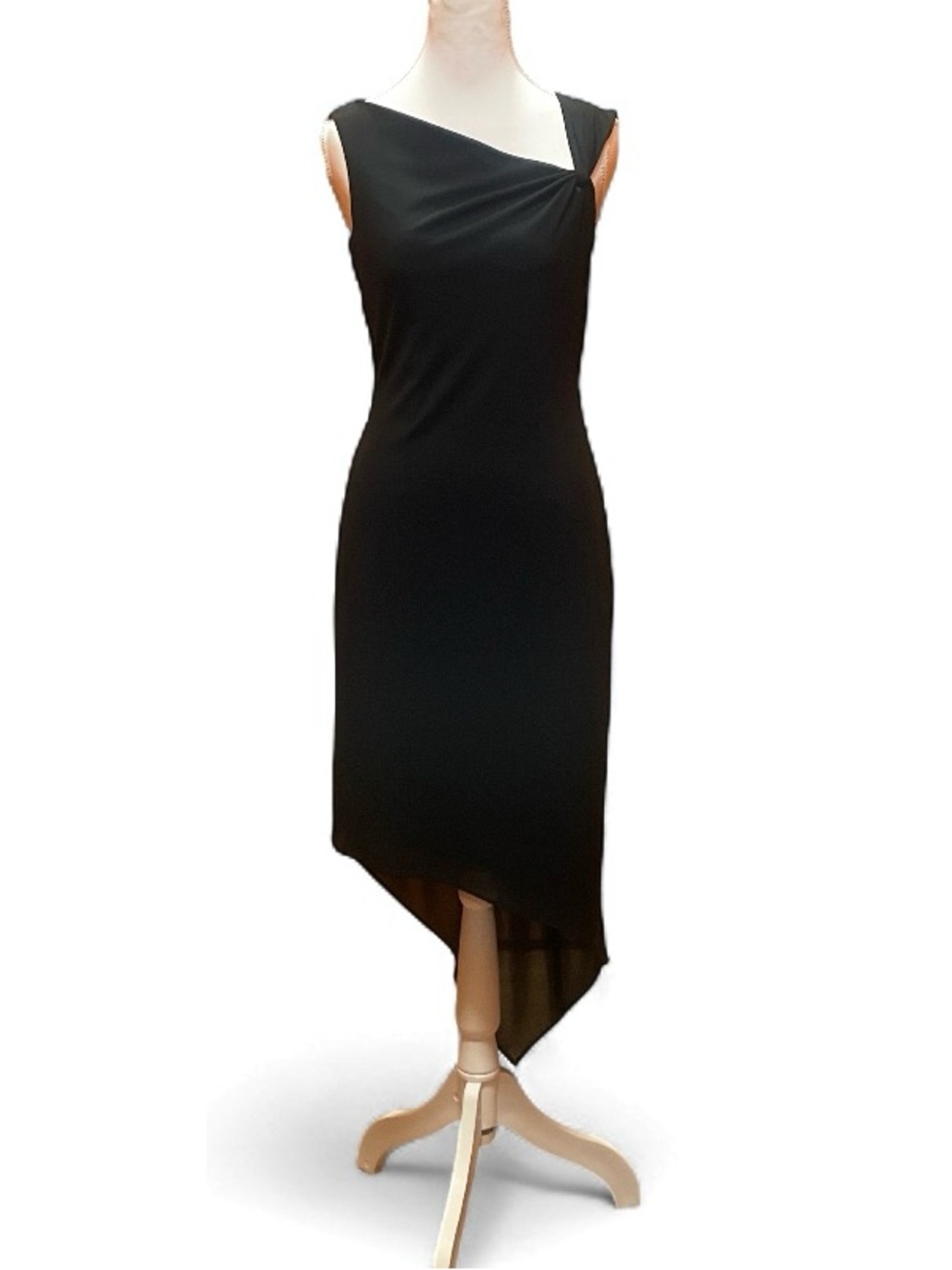 David Meister Midnight Asymmetrical‎ Dress